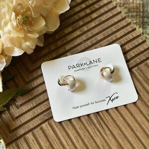Park Lane Gold White Pearly Knottie Earrings